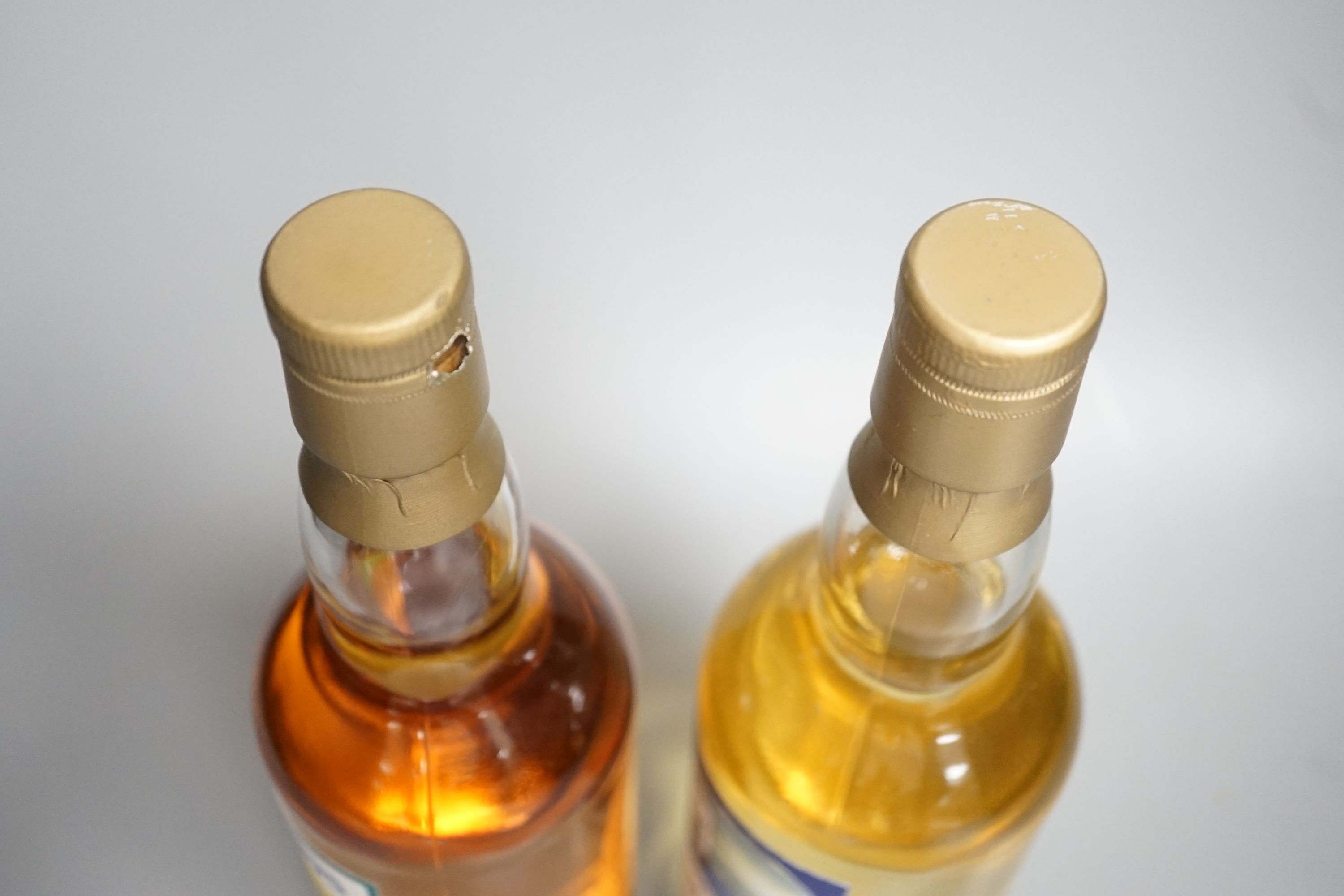 Two limited edition 'Master of Malt' series whiskies: 1983 Loch Indaal, distilled 3.83 bottled 10.94. together with 1994/5 21 year old Blairfinoy, bottle 4/50 'Not to be opened until midnight on 31 Dec 1994' (2)